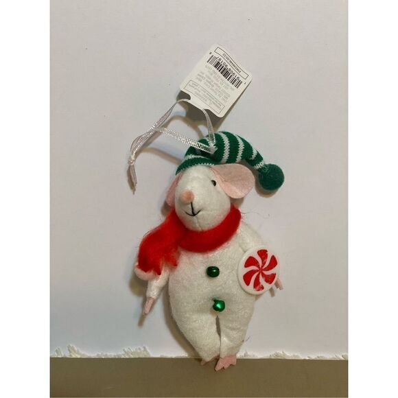 Target Felt Mouse with Peppermint Candy Christmas Tree Ornament Wondershop™ - Picture 4 of 4